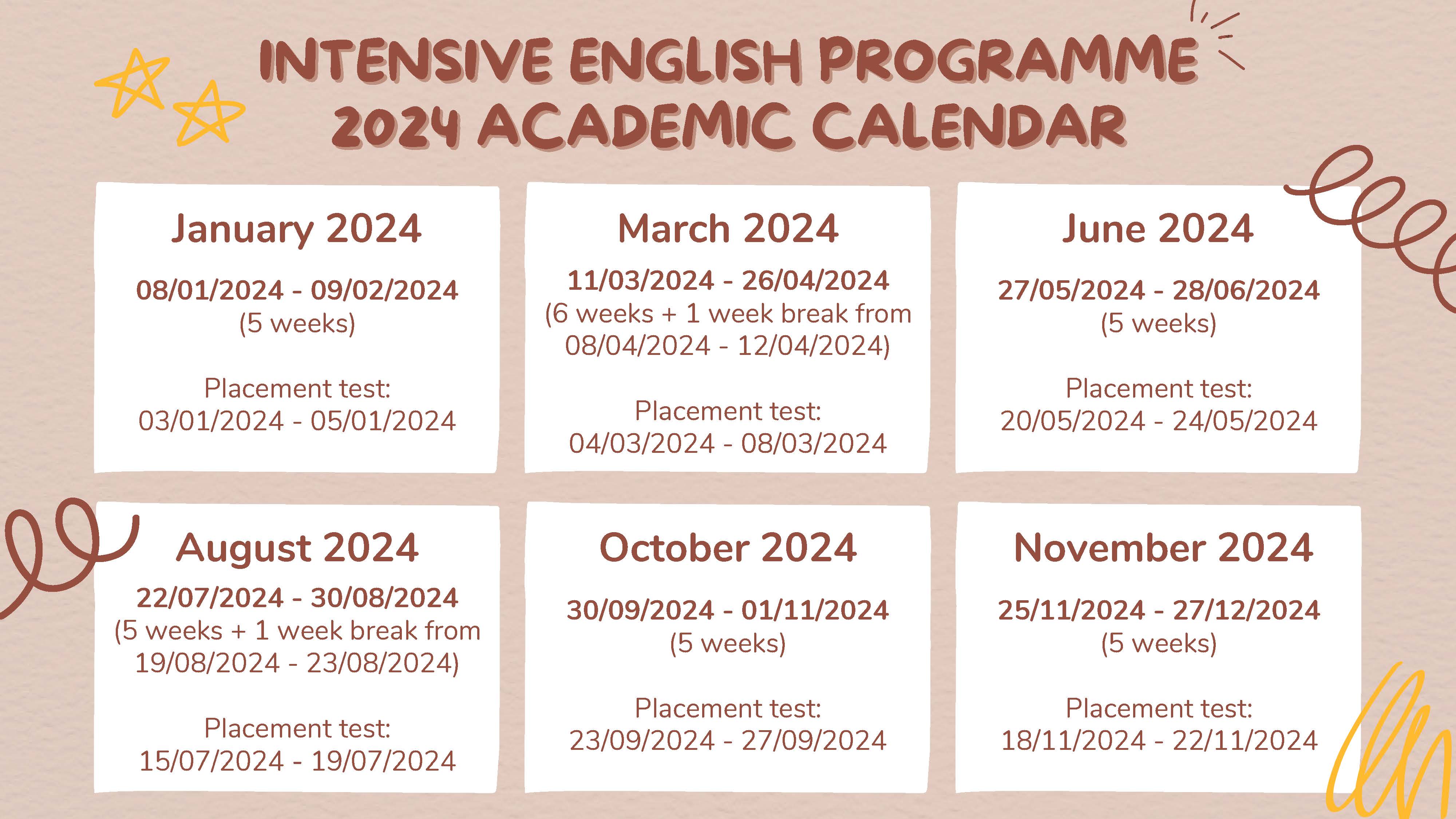 IEP 2024 Academic Calendar