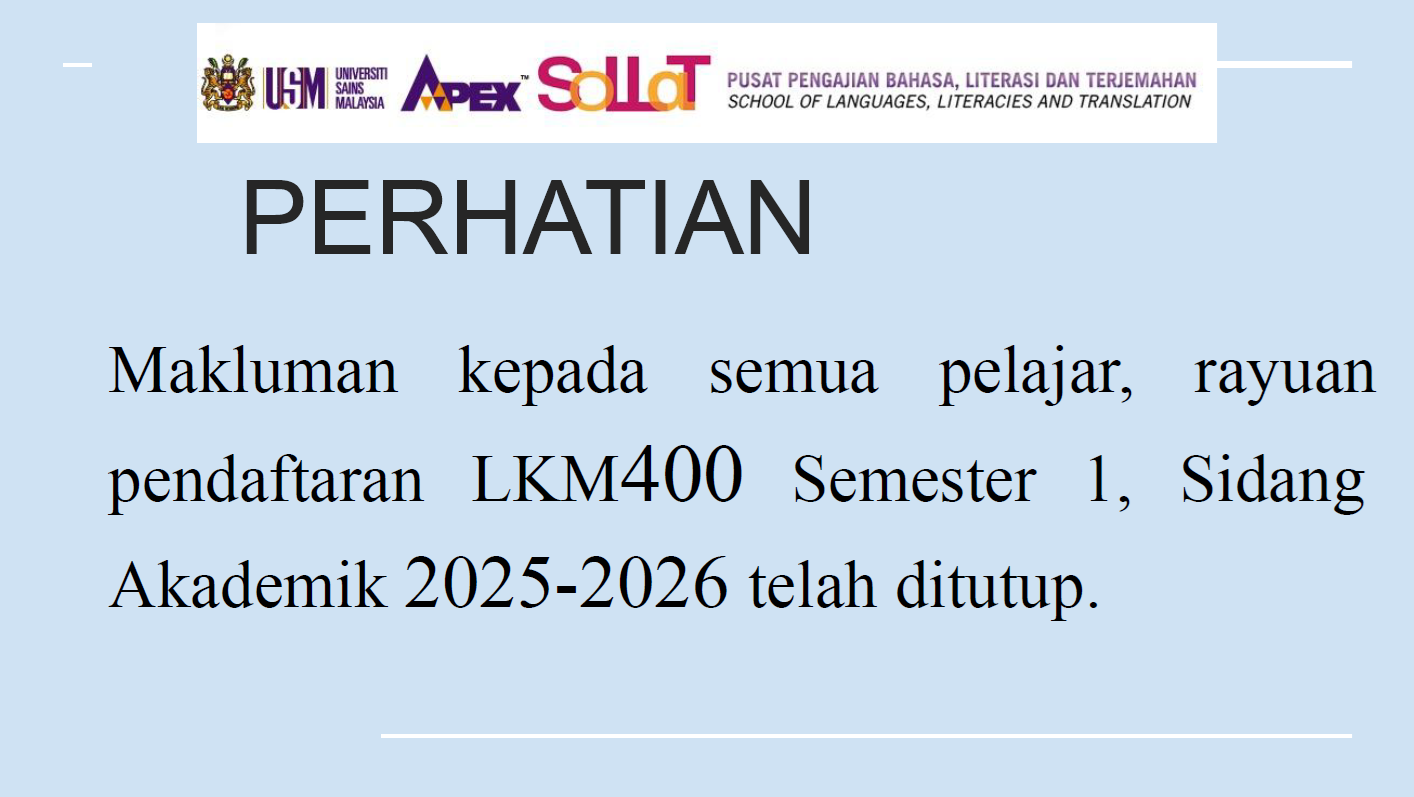 LKM 400 rayuan ditutup